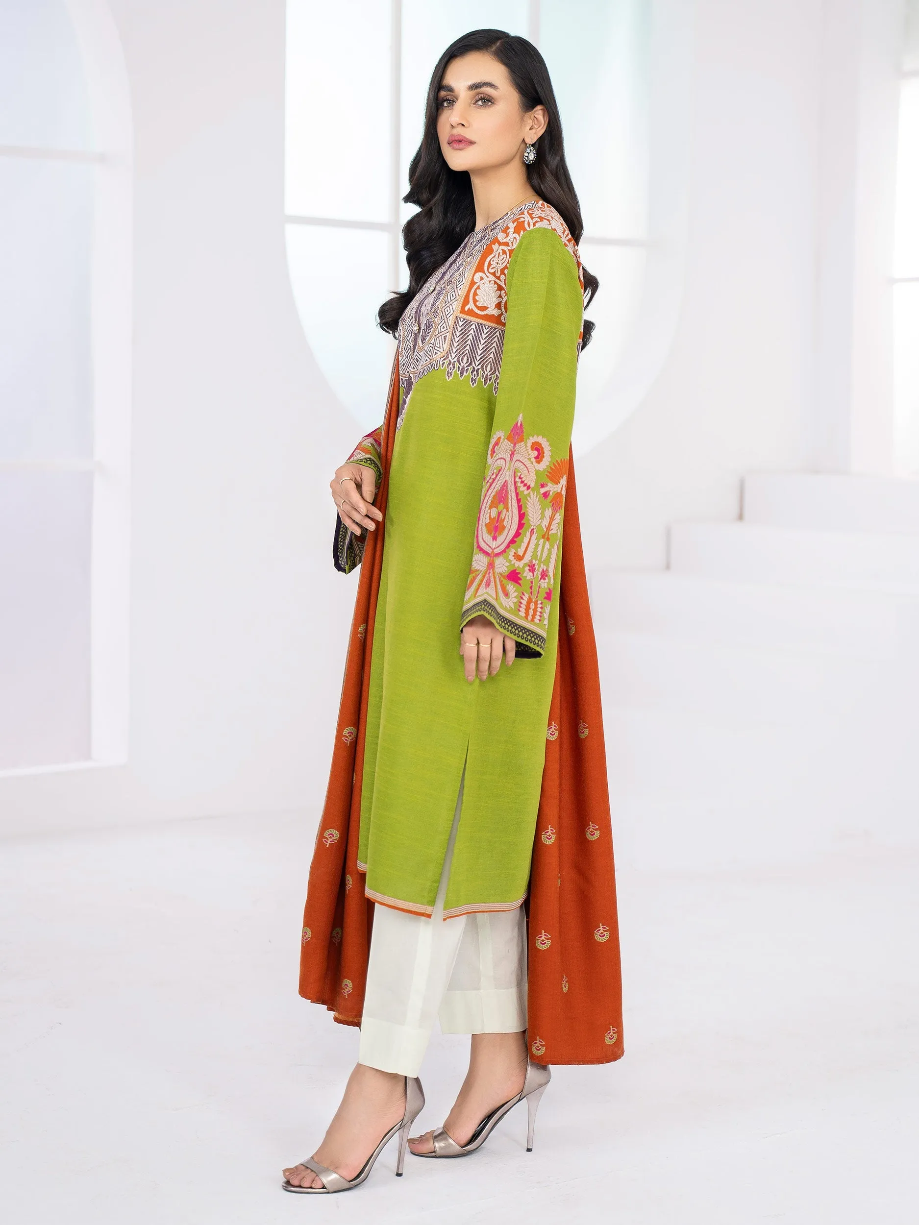 2 Piece Khaddar Suit-Pasted (Unstitched)