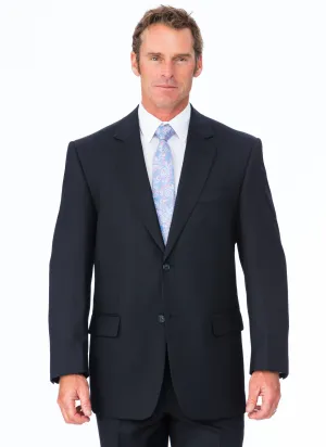 BANYAN NAVY PURE WOOL PINSTRIPE SUIT