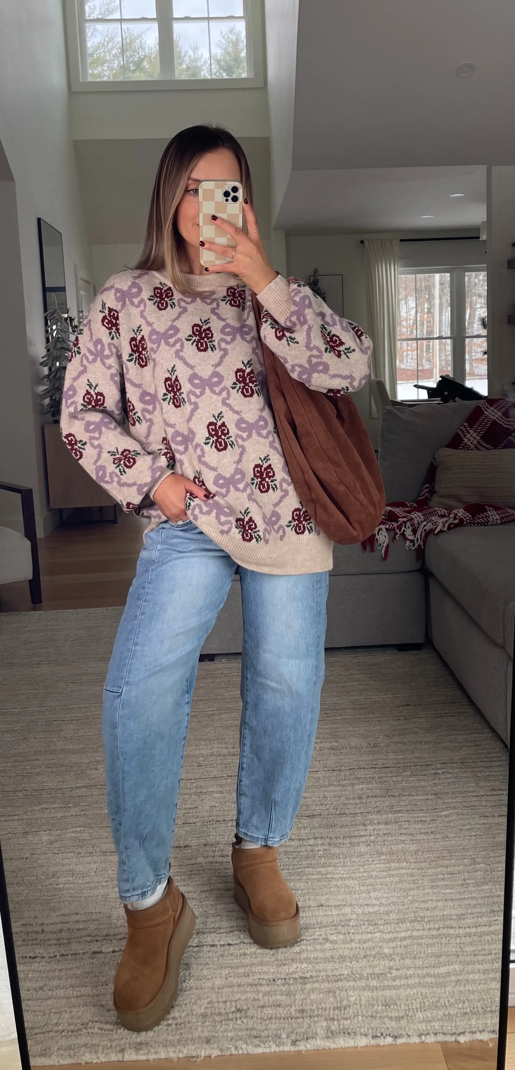 Bows and Florals Oversized Knit