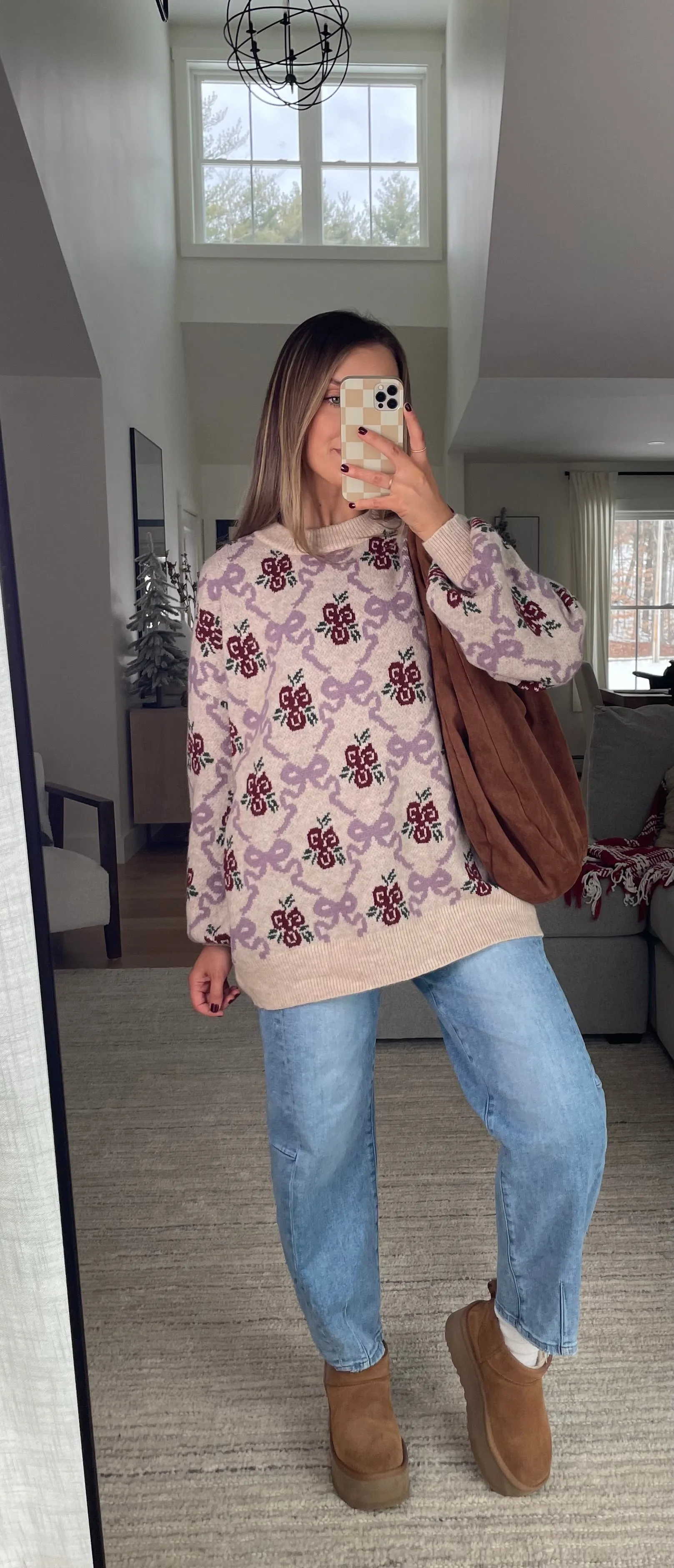 Bows and Florals Oversized Knit