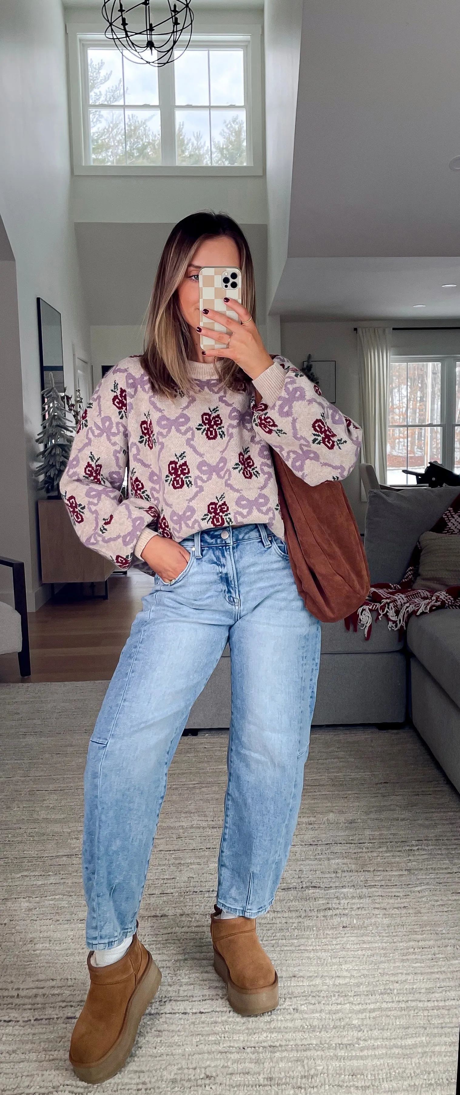 Bows and Florals Oversized Knit