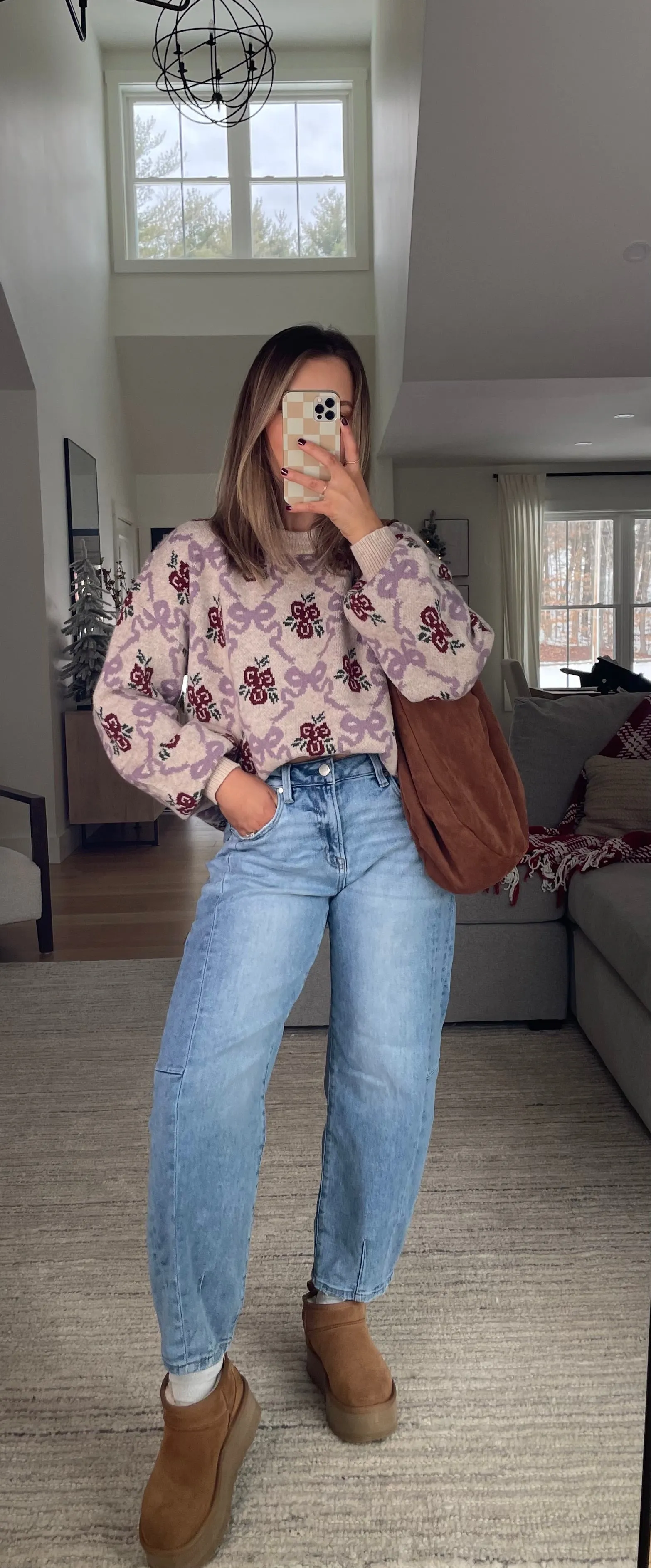 Bows and Florals Oversized Knit
