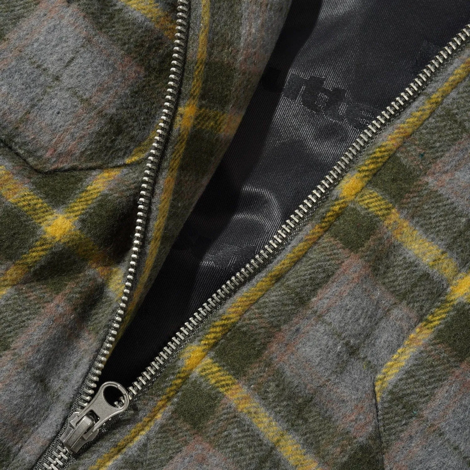 Butter Goods Jive Flannel Zip Thru Jacket Grey
