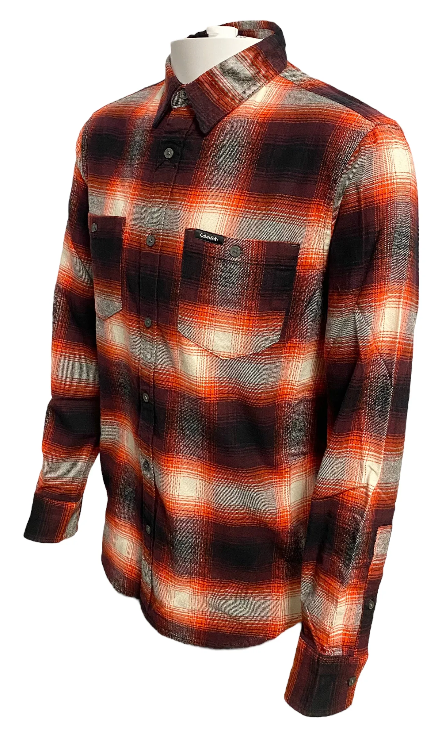Calvin Klein Mens Button-Up Flannel Shirt - [40KC902-501] [40KC902-410]
