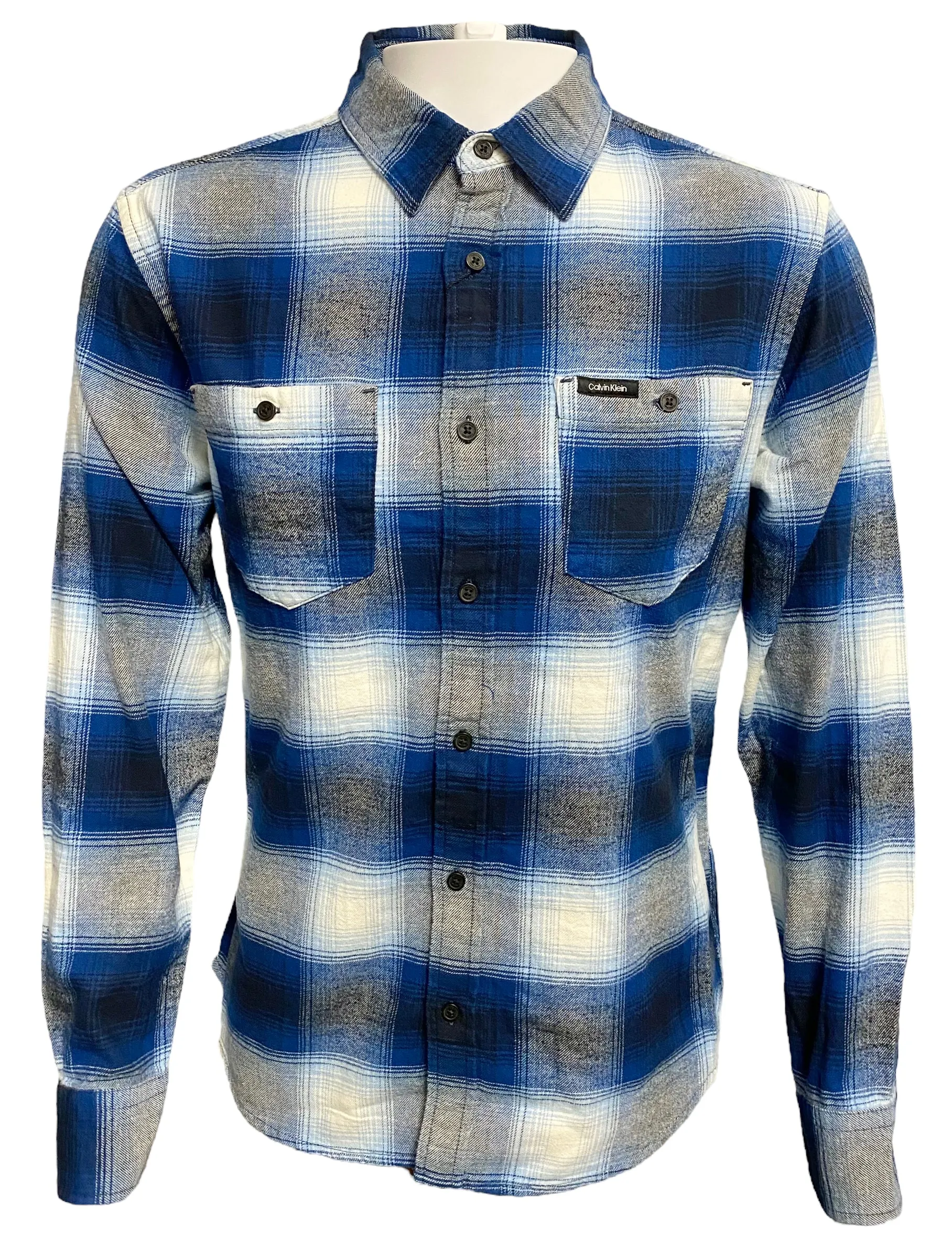 Calvin Klein Mens Button-Up Flannel Shirt - [40KC902-501] [40KC902-410]