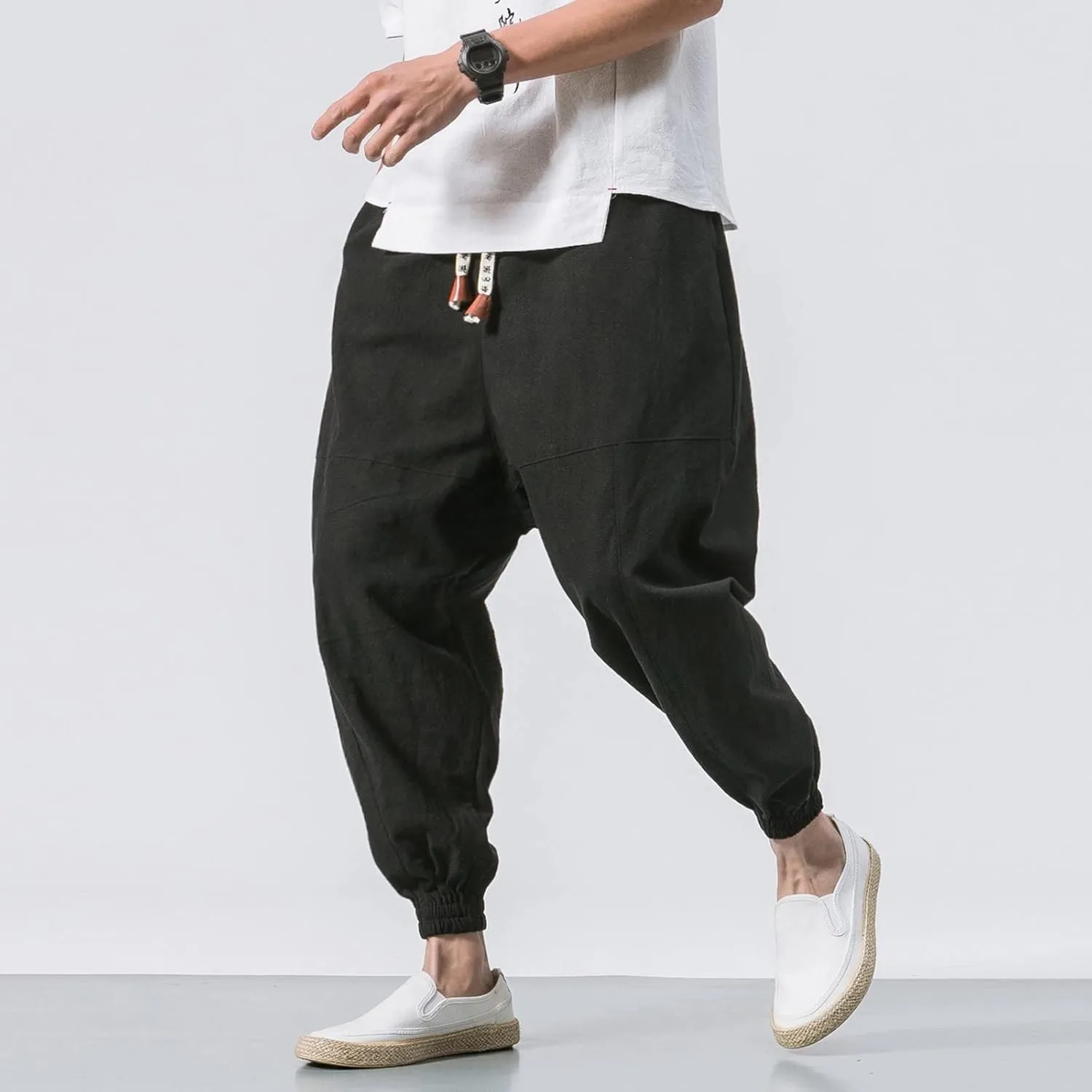 Cargo Trousers for Men Sweatpants Jogging Bottoms Regular Fit Fleece Tracksuit Joggers Gym Sport Drawstring Trousers