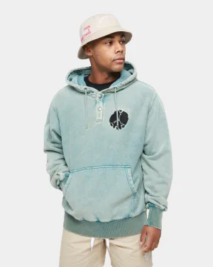 Carre Peace Button Up Hoodie Washed Green