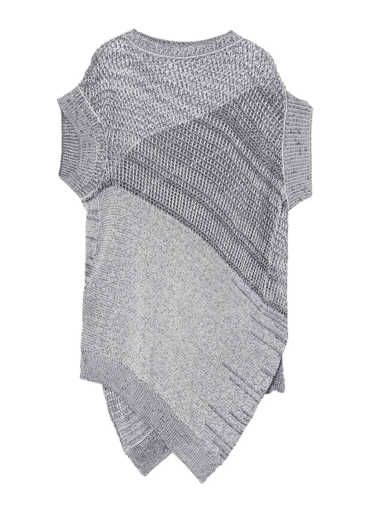 CODE YARN MESH LONG KNIT VEST