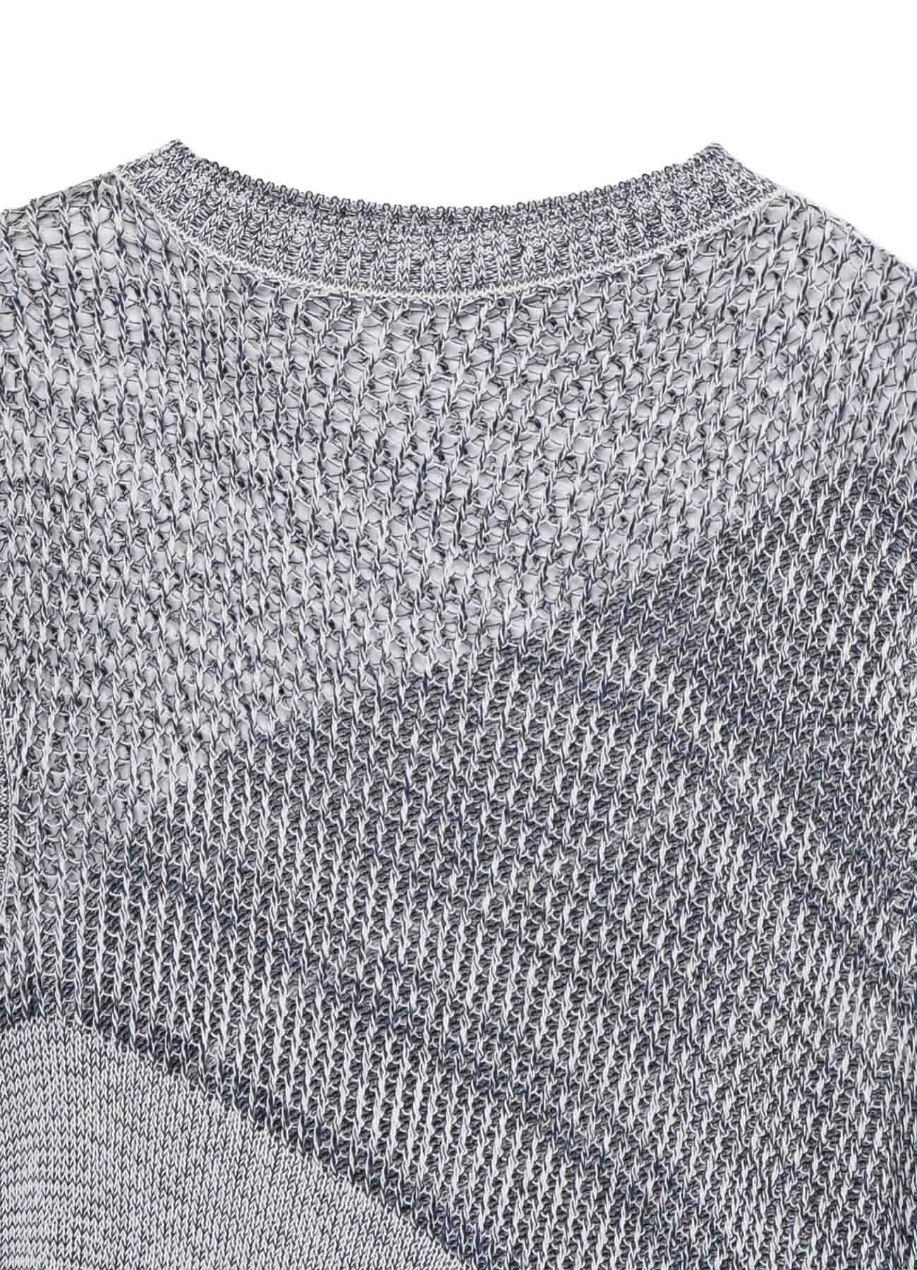 CODE YARN MESH LONG KNIT VEST