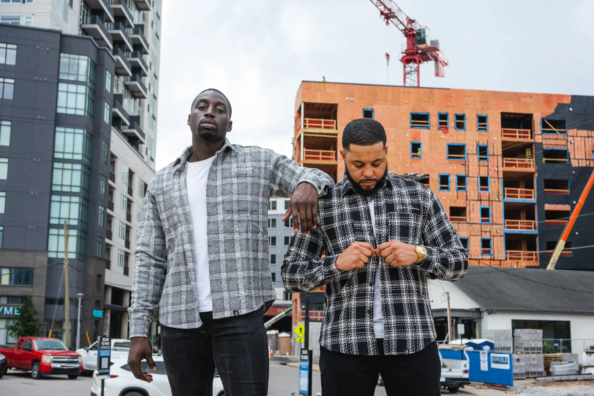 Cozy Woven Flannel  - Black/White