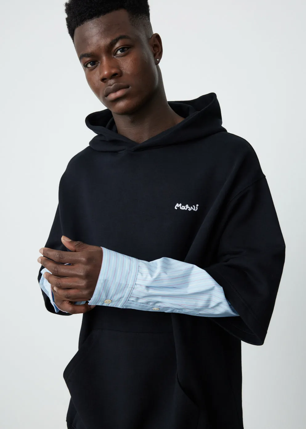 Double Layer Logo Hoodie