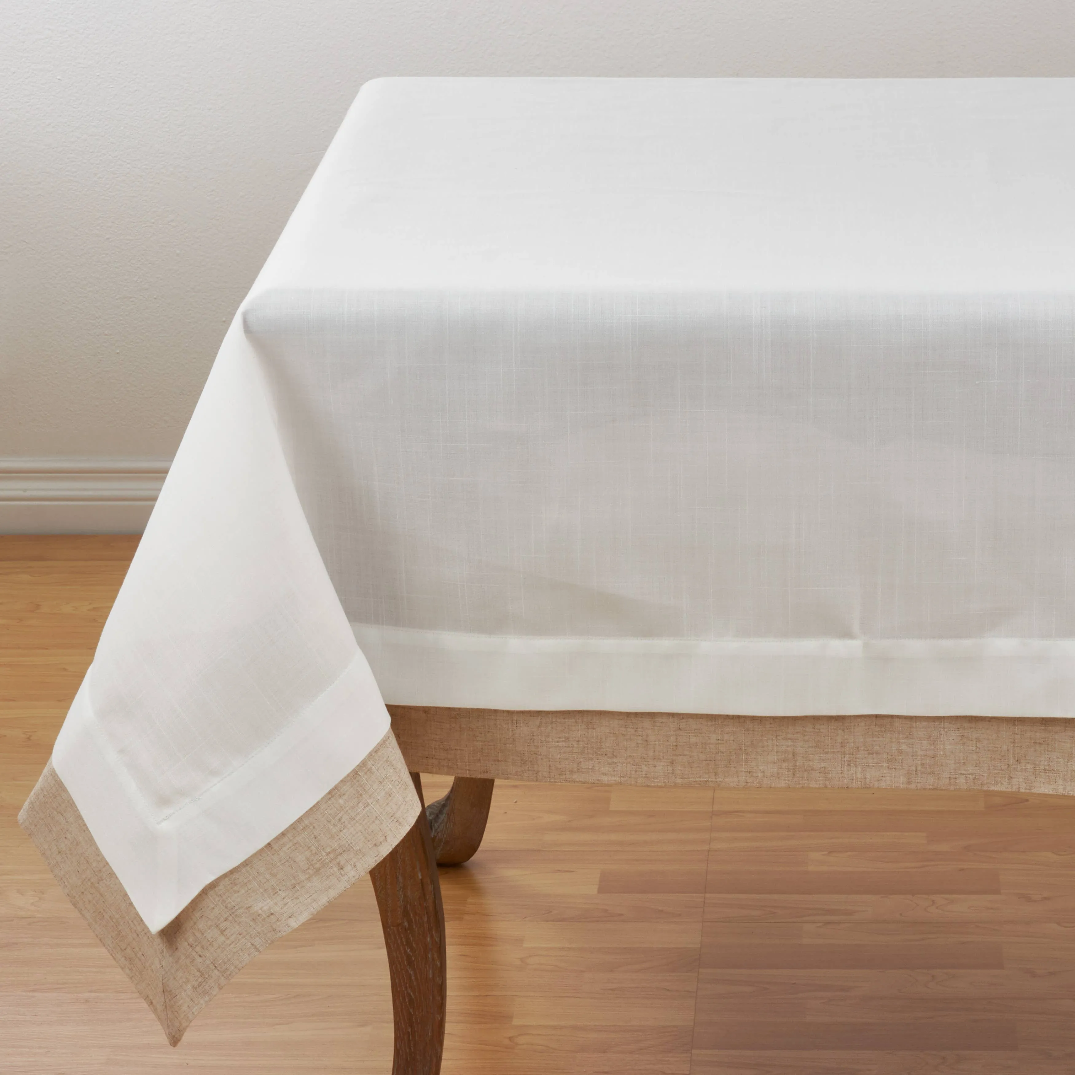 Double Layer Tablecloth: Ivory / 67"x180"