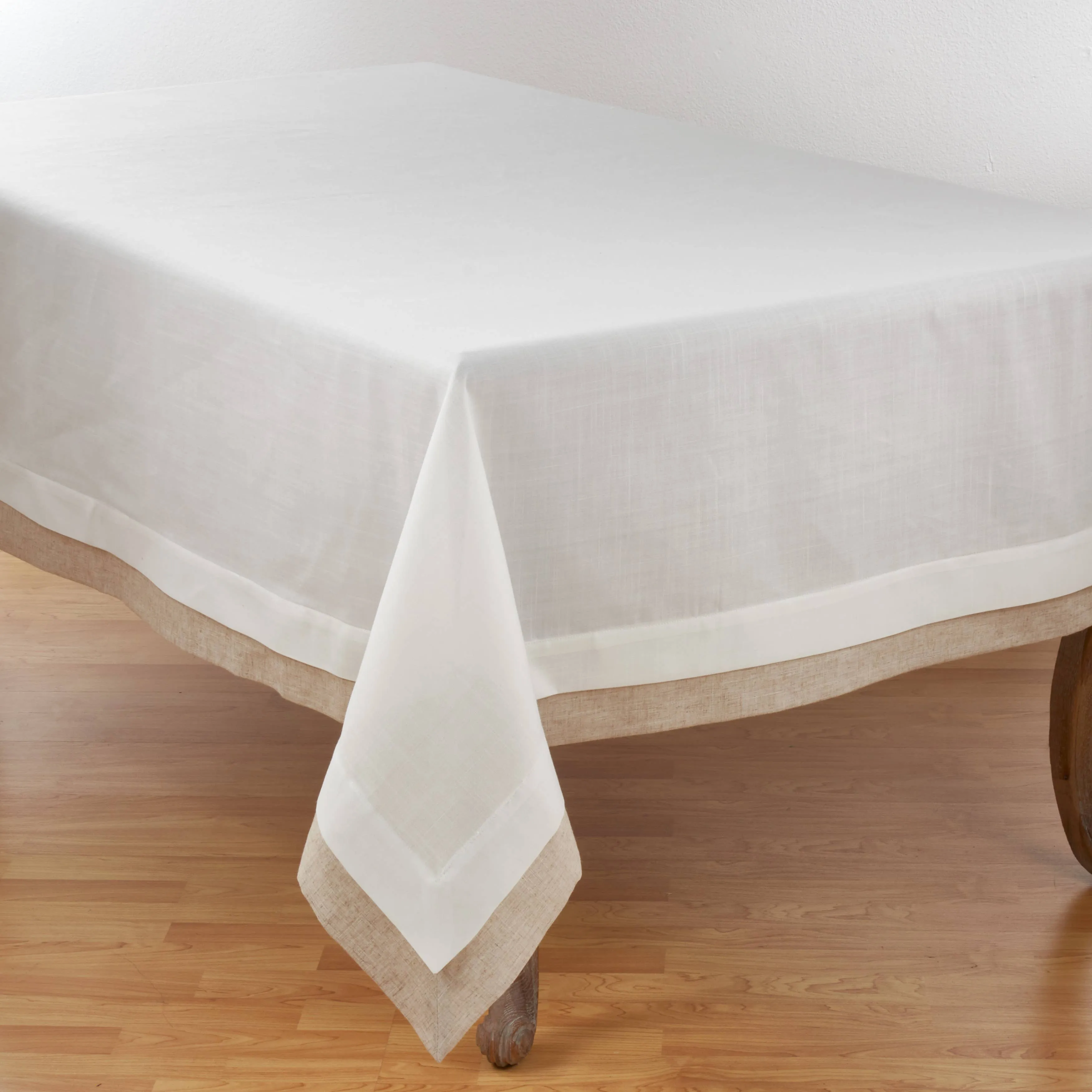 Double Layer Tablecloth: Ivory / 67"x180"