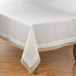 Double Layer Tablecloth: Ivory / 67"x180"
