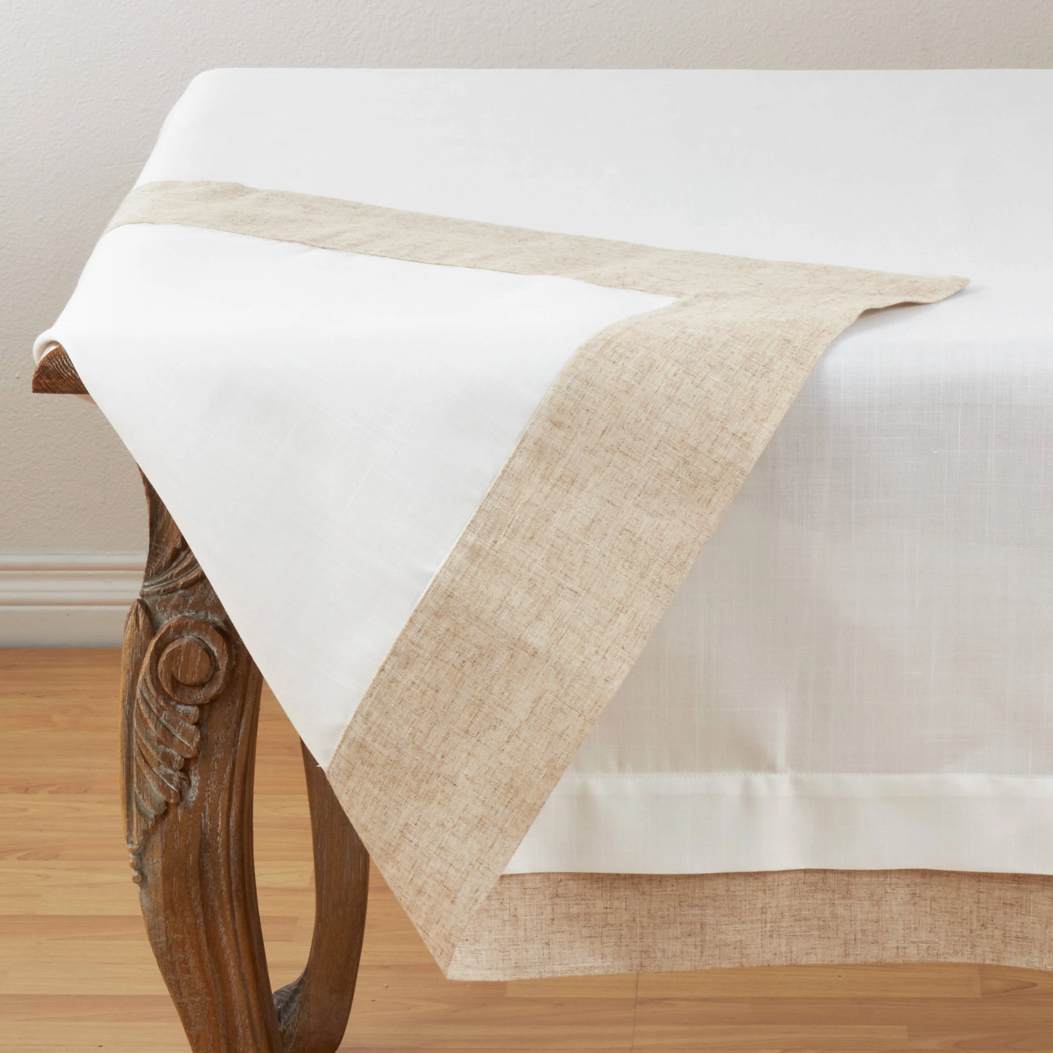 Double Layer Tablecloth: Ivory / 67"x180"