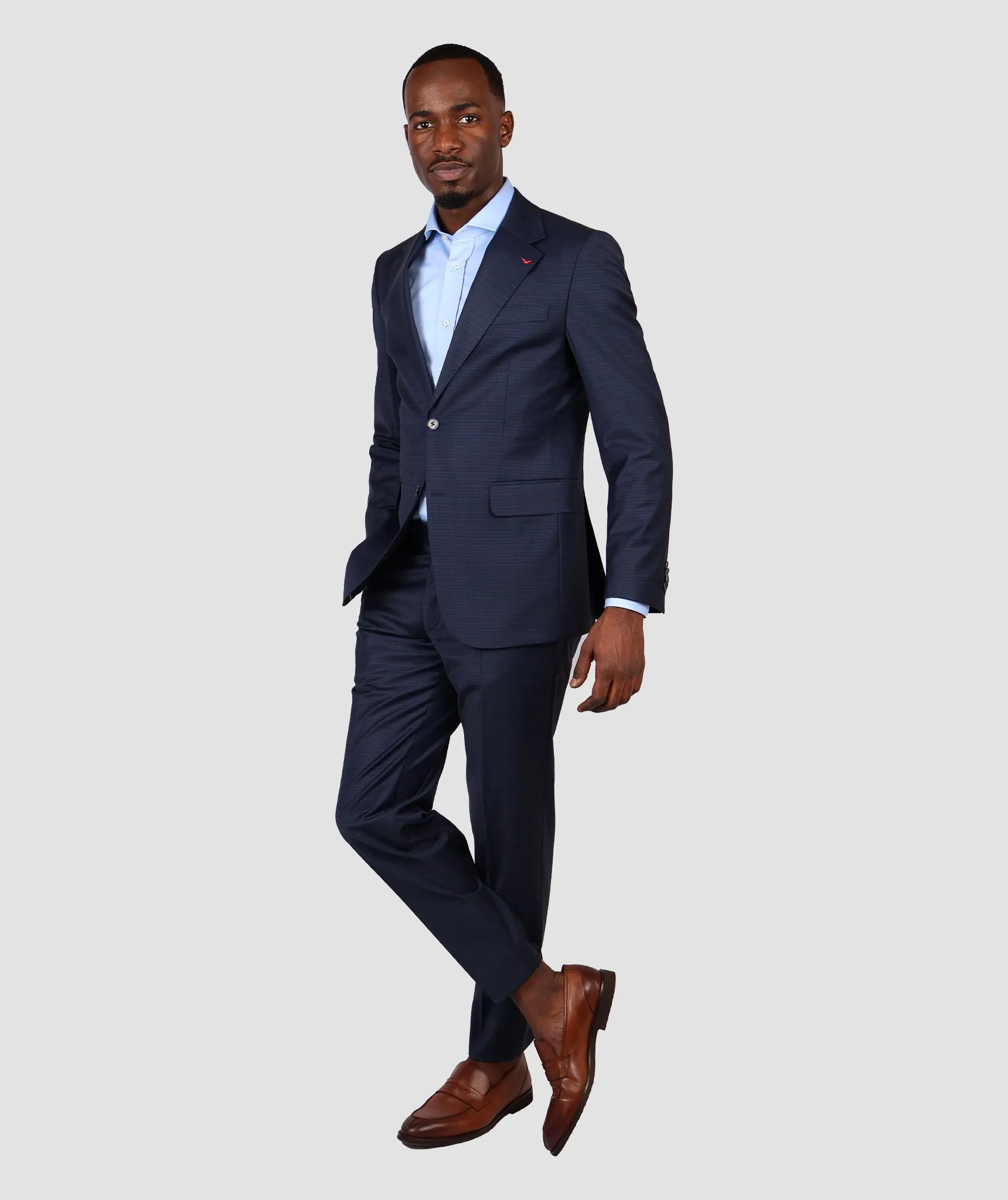 DS Damat Blue Regular Fit Suit