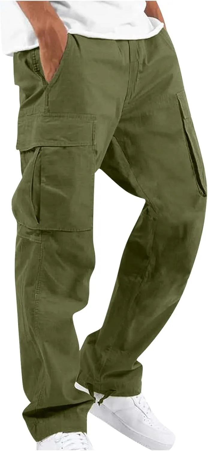 DuDubaby Men's Sports Casual Jogging Trousers Lightweight Hiking Work Pants Outdoor Pant