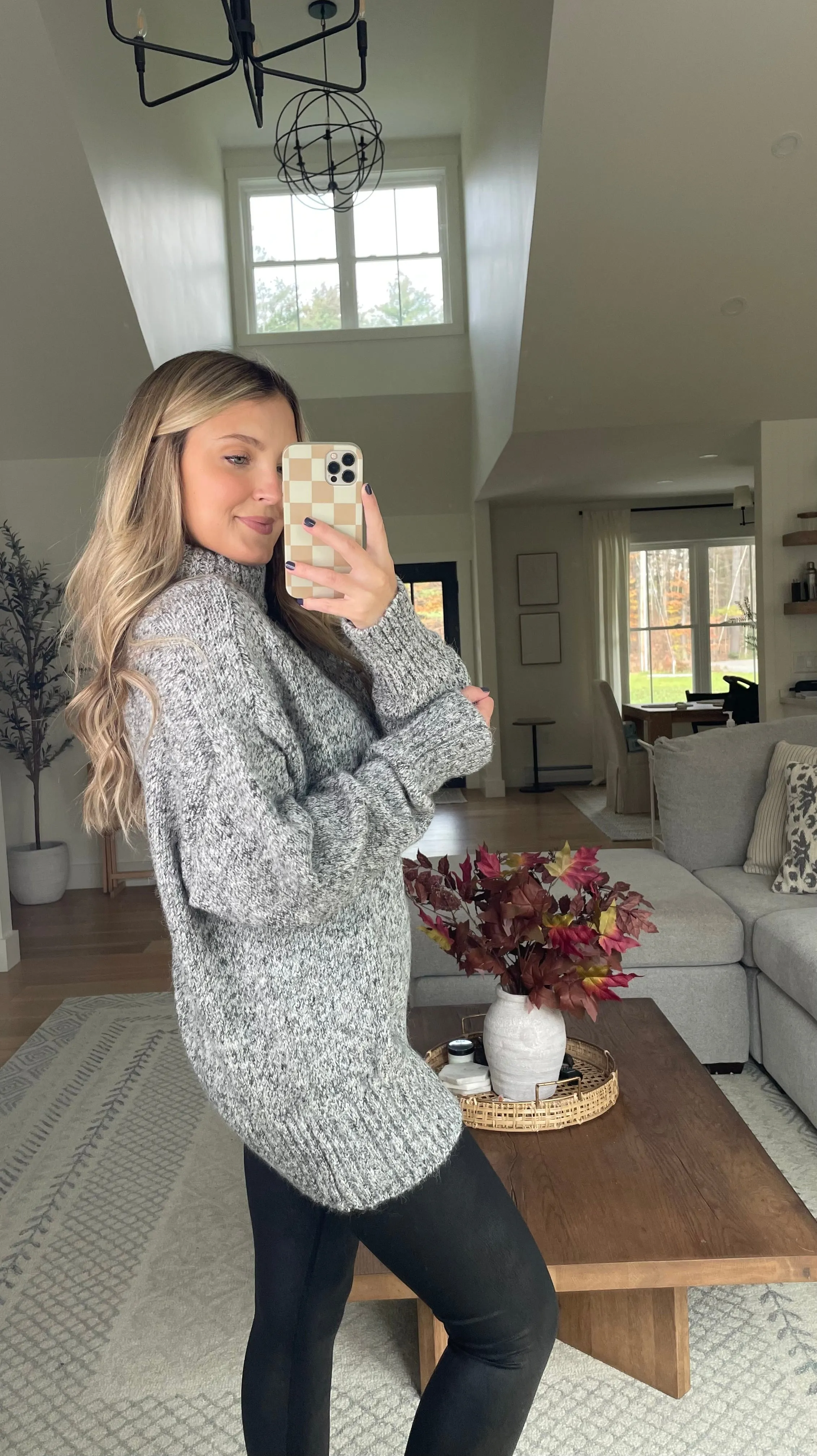 Homebound Heathered Turtleneck Knit