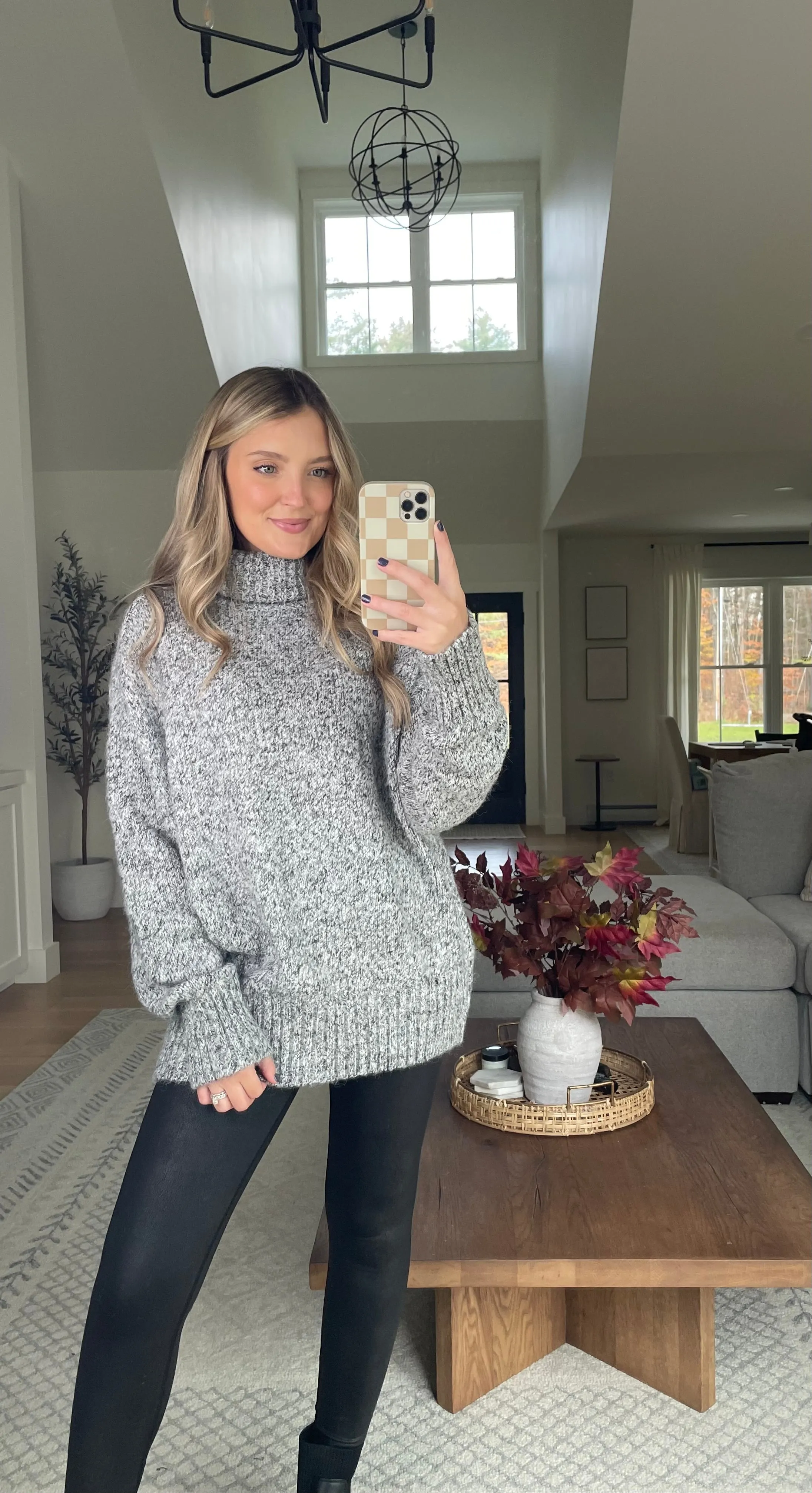 Homebound Heathered Turtleneck Knit