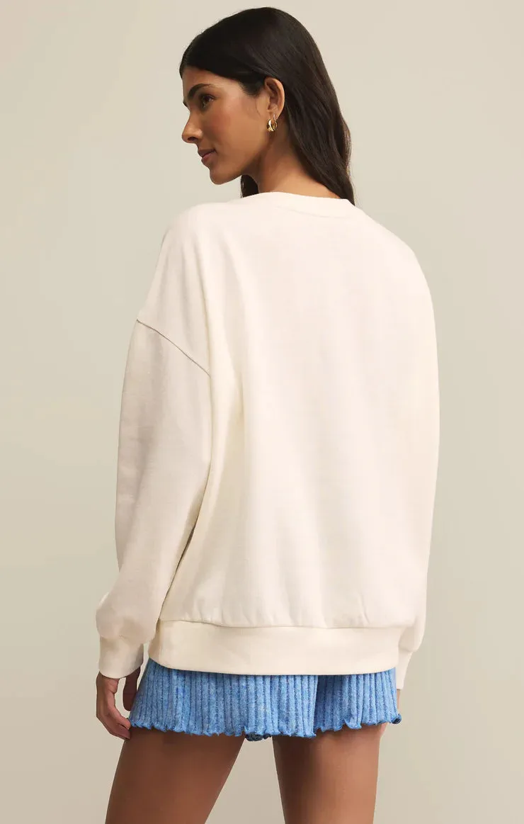MAMA KNIT DENIM SWEATSHIRT