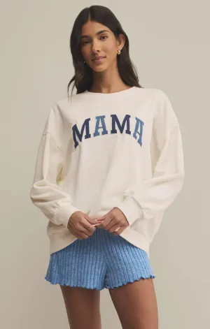 MAMA KNIT DENIM SWEATSHIRT