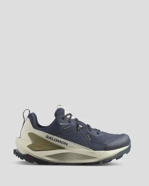 Men's Salomon Elixir GTX Hiking Shoes - BlueNights/AlmondMilk/GothicOlive