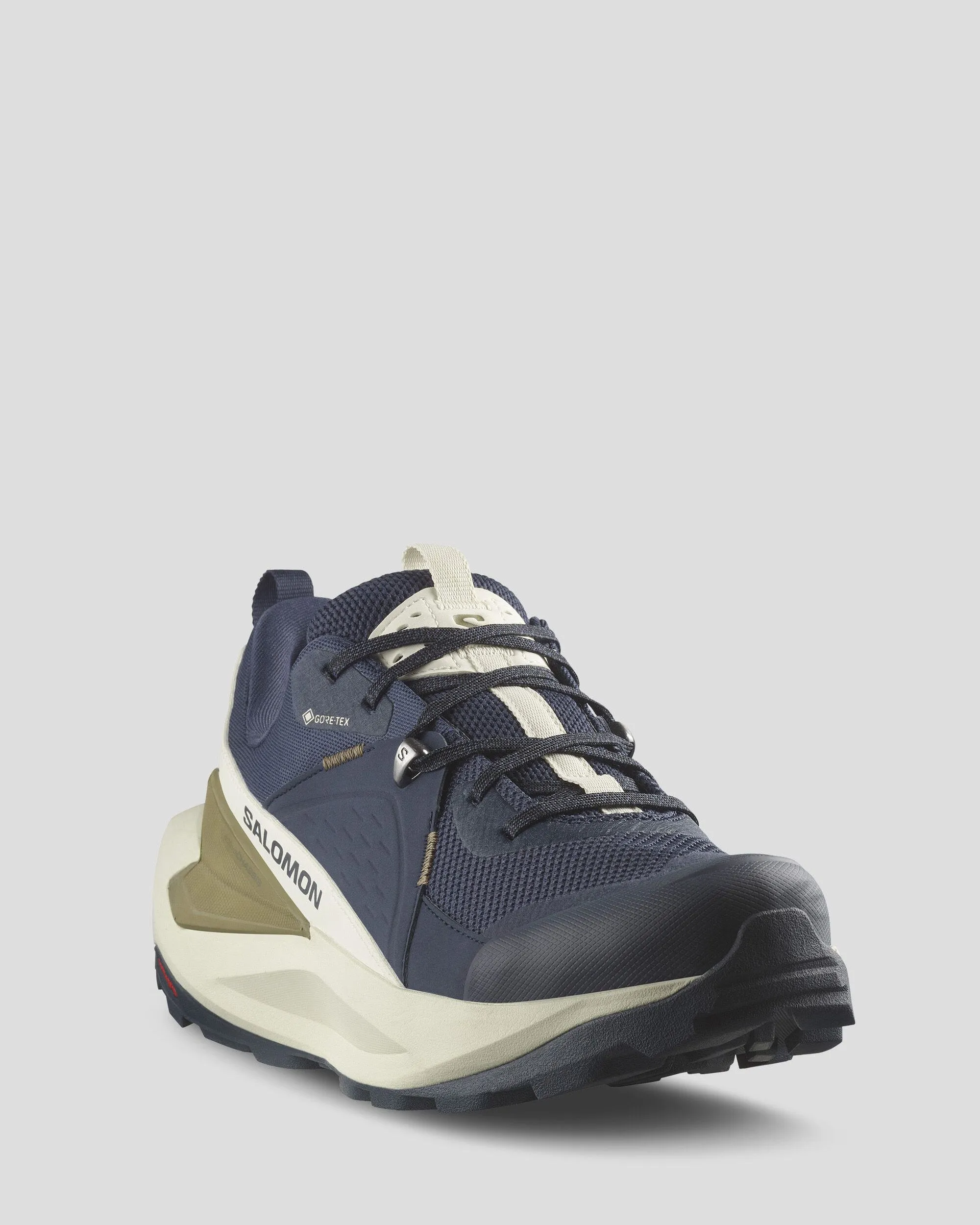 Men's Salomon Elixir GTX Hiking Shoes - BlueNights/AlmondMilk/GothicOlive