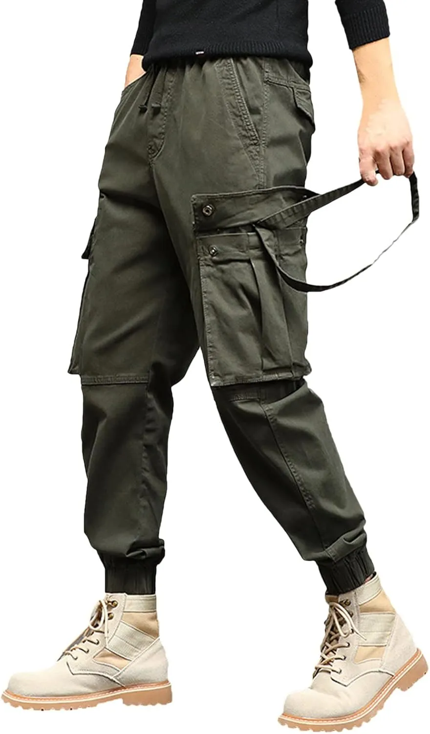 Mens Sweatpants with Pockets Big and Tall Casual Rope Loose Heavyweight Fit Cargo for Men Loose Sports Trousers Pants