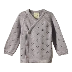 Nature Baby Honey Knit Cardigan - Lilac Pointelle