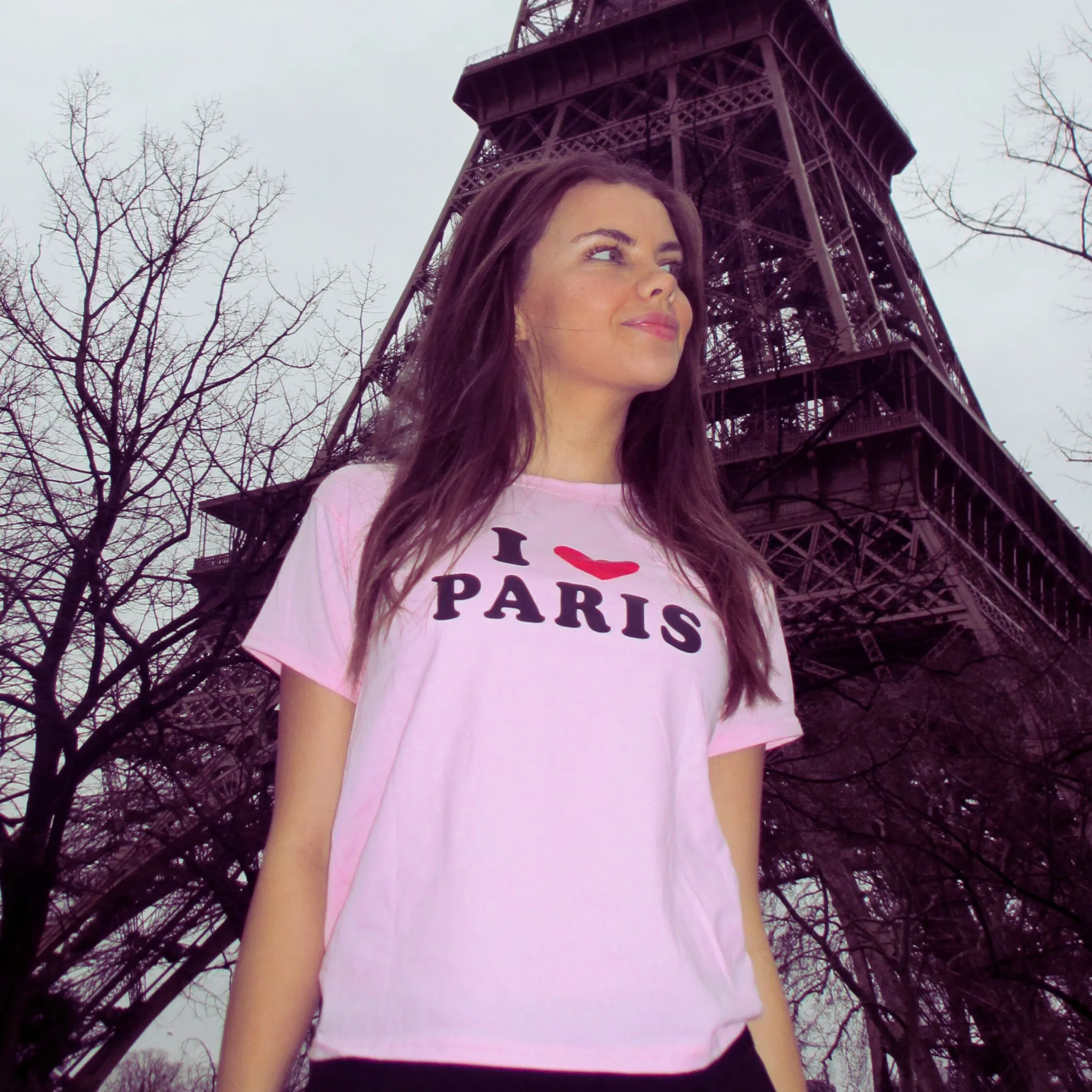 PARIS, BABY TEE - LYSERØD