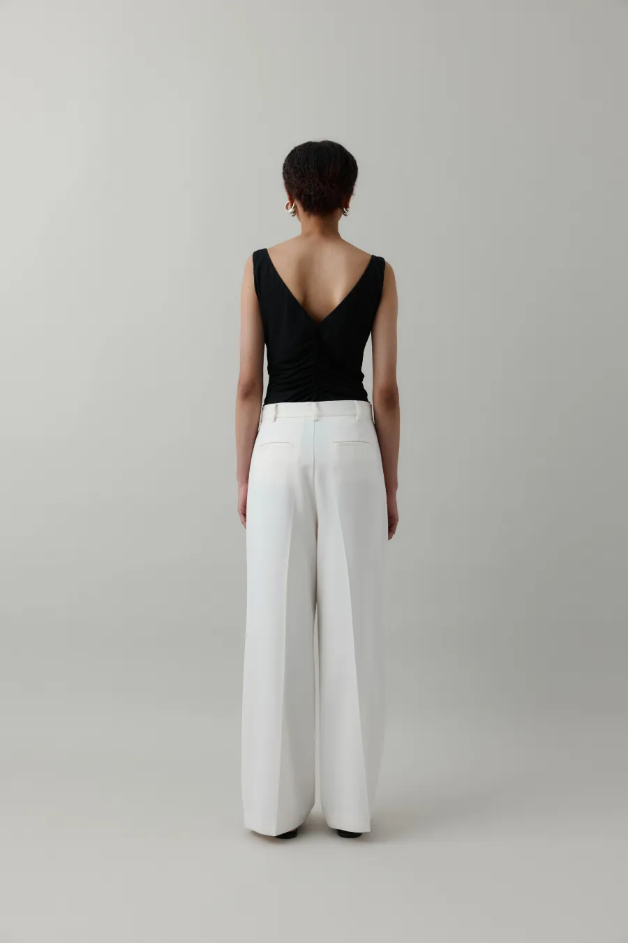 Ruched Top Black