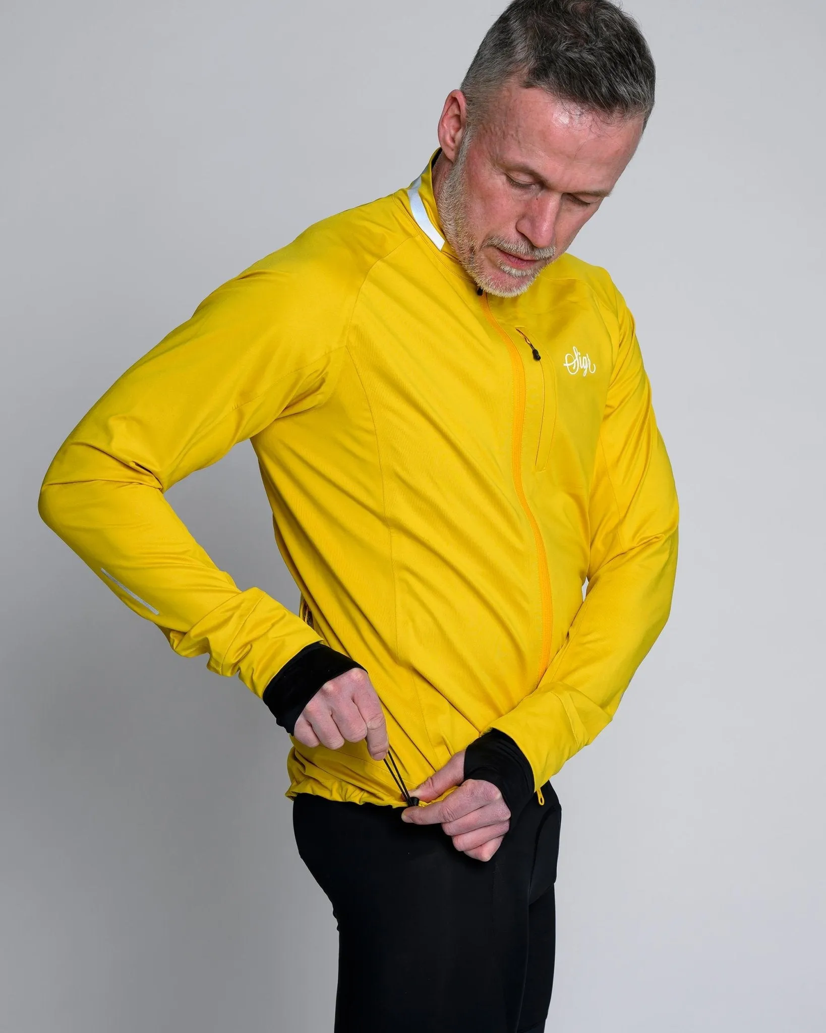 Skld Men's Yellow Shell Cycling Jacket
