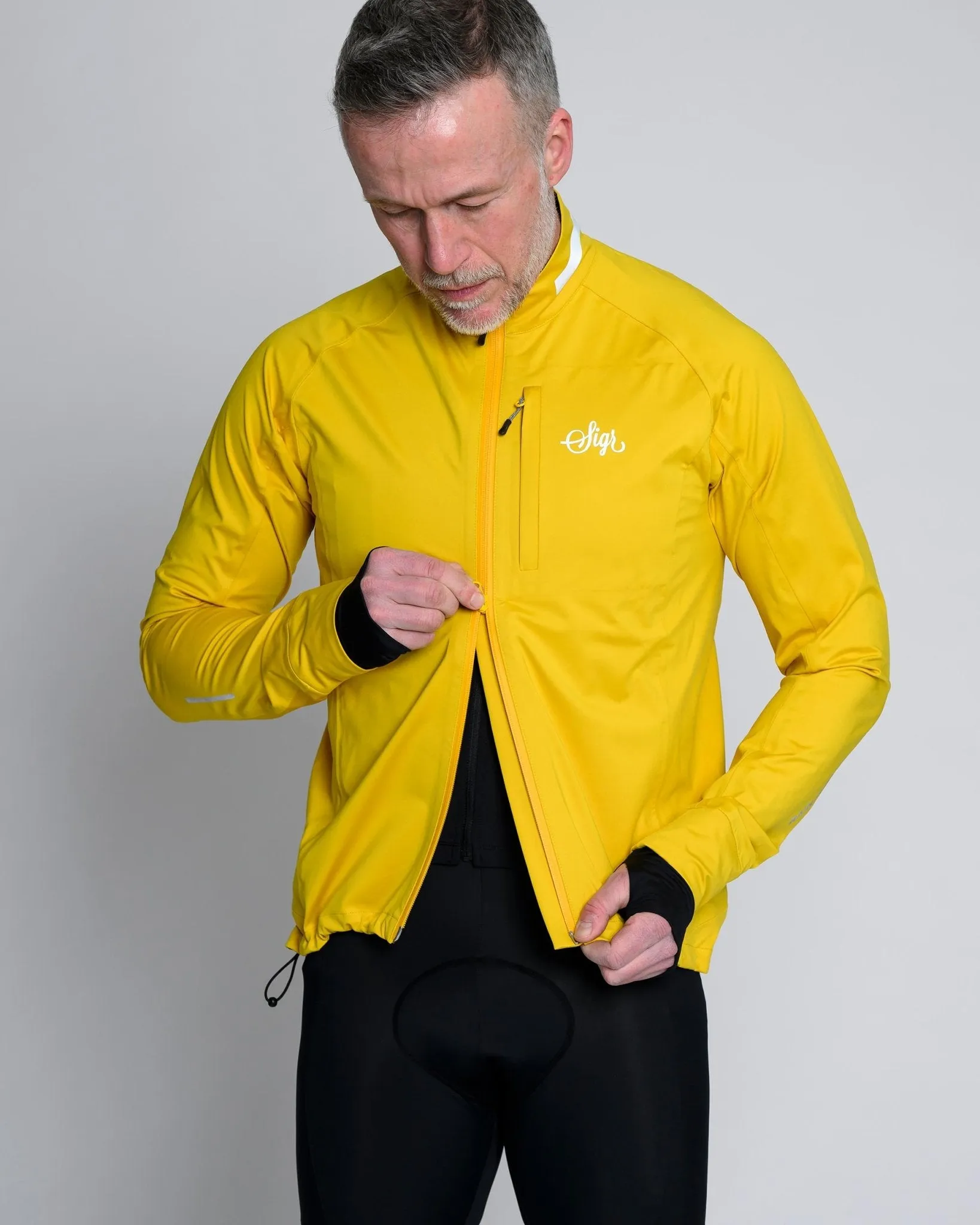 Skld Men's Yellow Shell Cycling Jacket