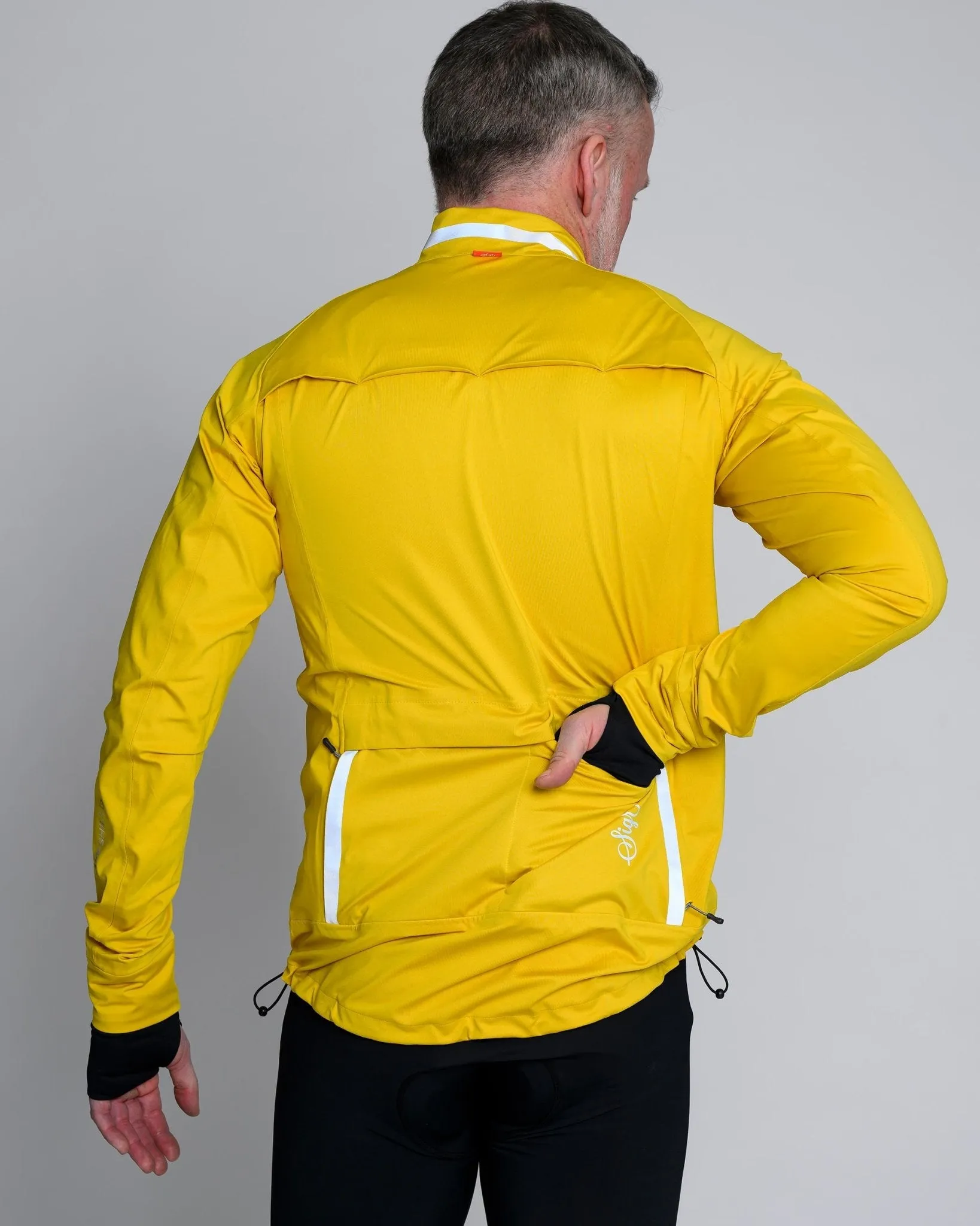 Skld Men's Yellow Shell Cycling Jacket