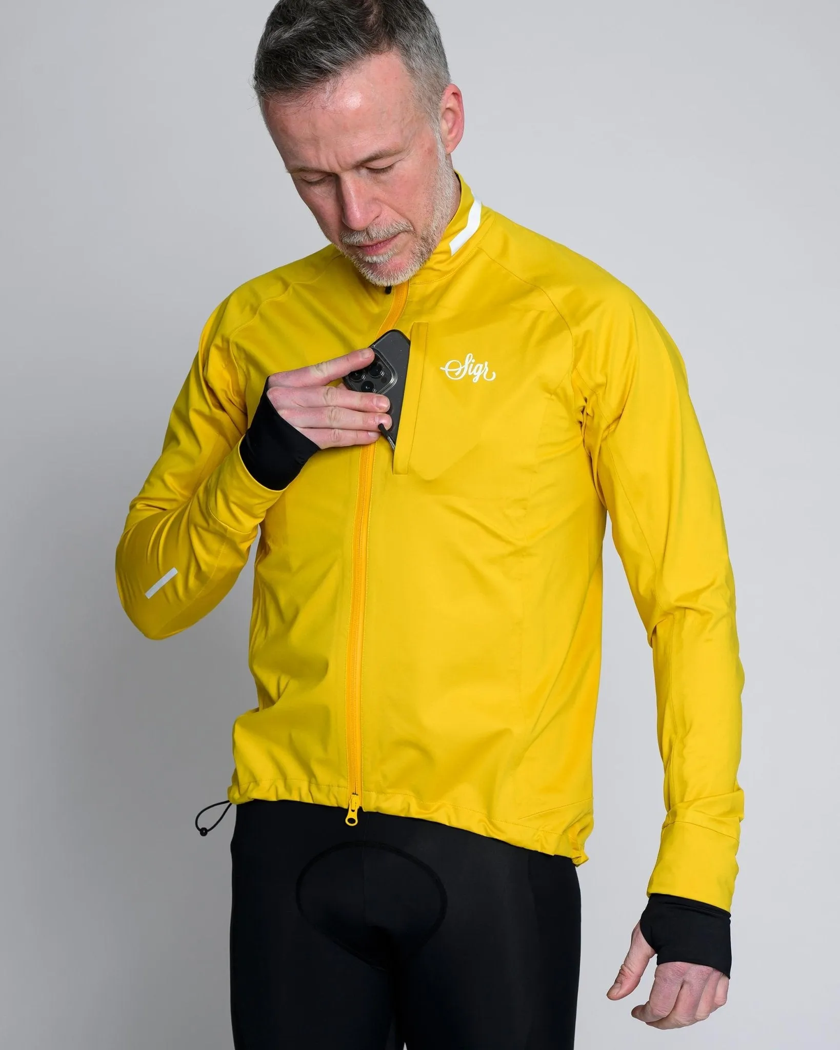 Skld Men's Yellow Shell Cycling Jacket