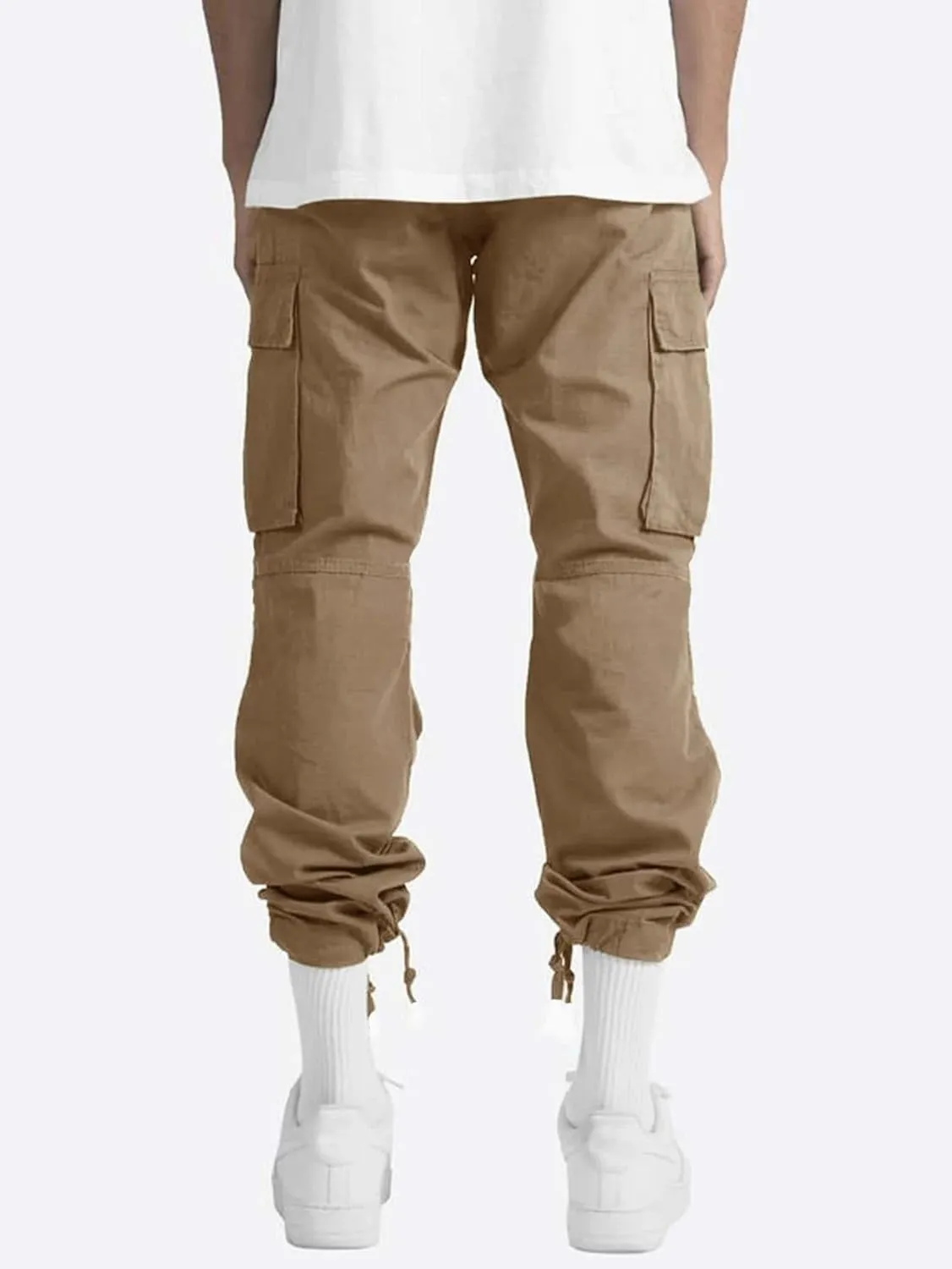 Thatrich Mens Cargo Pants Slim-Fit Casual Trousers Straight Leg Sweatpants Workout Running Pant Fall Sportswear for Jogging
