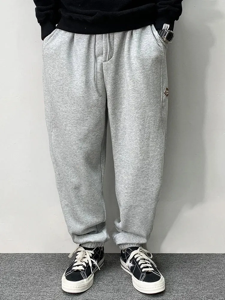Wiaofellas  -  Winter Streetwear Fleece Jogging Pants Men Korean Fashion Sport Pants Thick Running Trousers Harajuku Men'S Clothing Joggers