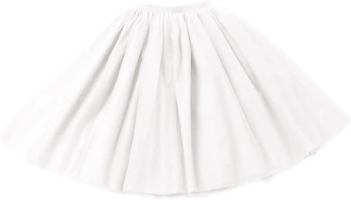 Women's A-Line High Waisted Midi Skirt Women's Tulle Skirt Short Gown Ballet Dance Dress Evening Hoop Skirt