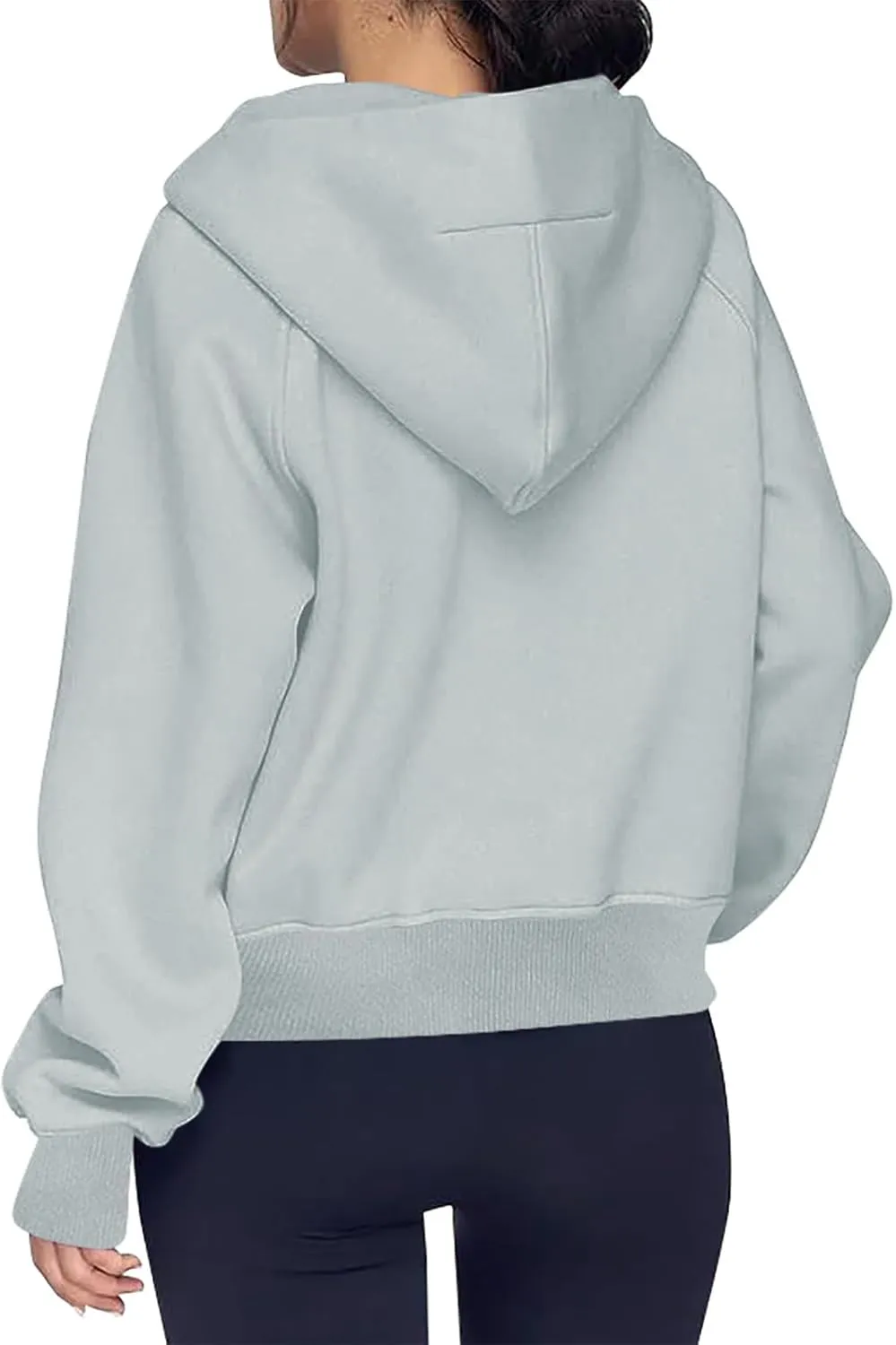 Womens Oversized High Neck Sweatshirt Zip Up Casual Long Sleeve Pullover Shirts Fall Winter Clothes Preppy Clothes