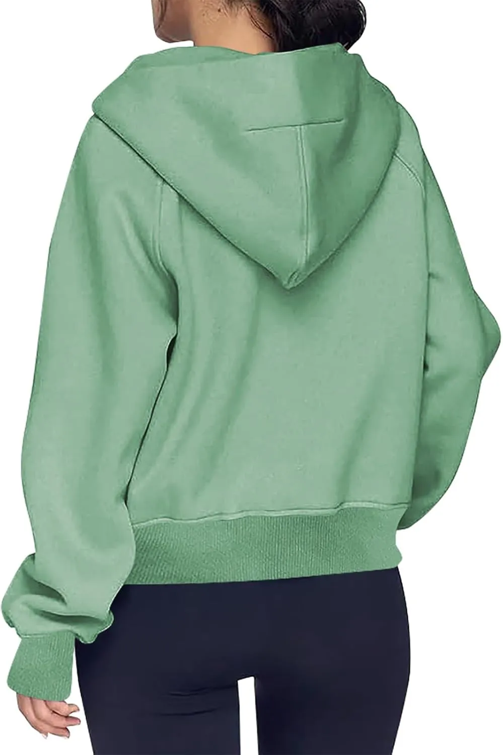 Womens Oversized High Neck Sweatshirt Zip Up Casual Long Sleeve Pullover Shirts Fall Winter Clothes Preppy Clothes